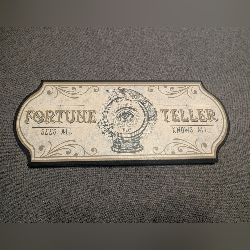 Mystic Fortune Teller Wall Decor - Black and Cream